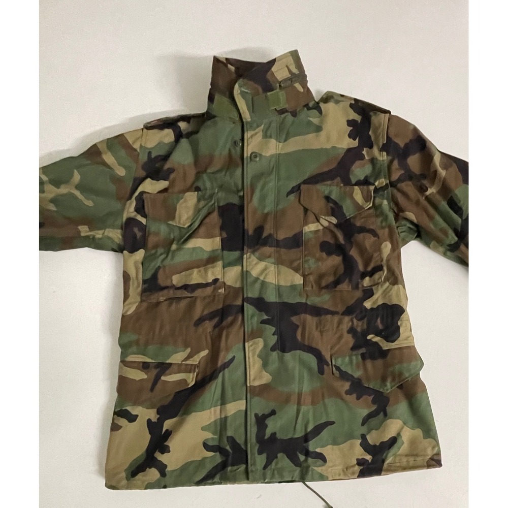 US Military M-65 Field Jacket Woodland Camo Medium/Reg 1991 Vintage DLA100-91 - Picture 5 of 12